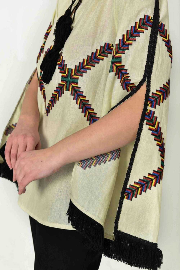 Women's embroidery "Hutsulka Ksenia" yellow - bright and magical Ukrainian style.