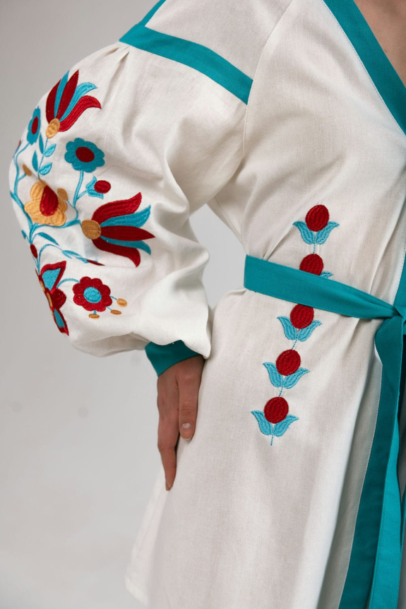 Women's embroidery "Flower" milk - tenderness and traditional Ukrainian style.