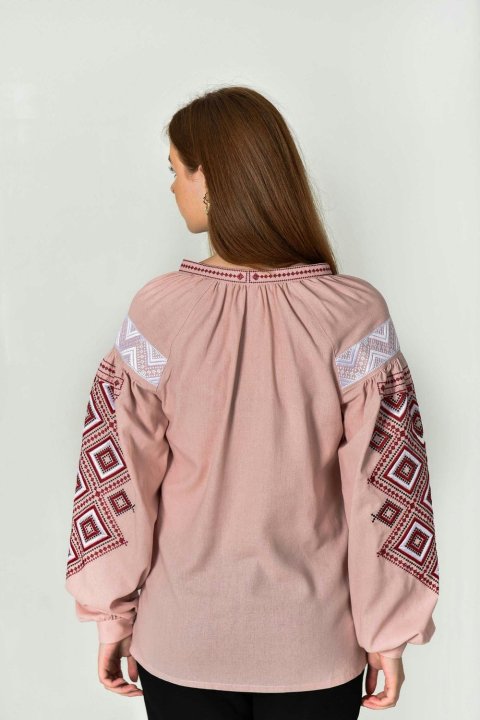 Vyshyvanka pour femme « Suzirya » poudre de 2KOLYORY