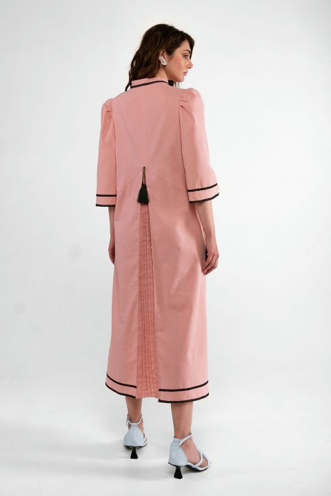 Vestido bordado para mujer "Lozova" color polvo de 2KOLYORY