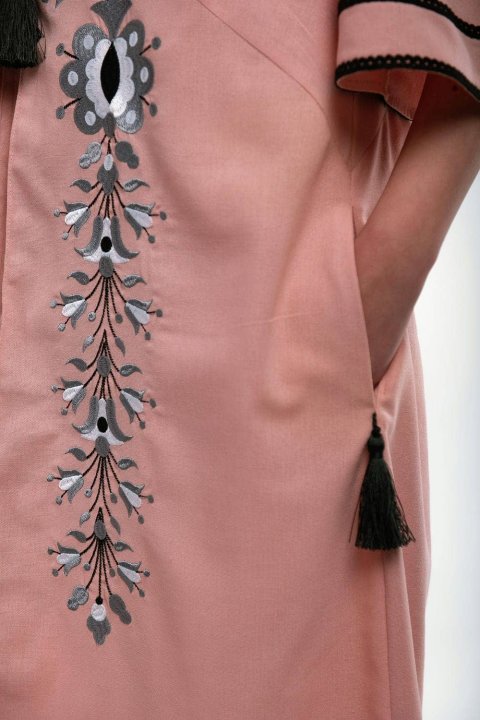 Vestido bordado para mujer "Lozova" color polvo de 2KOLYORY