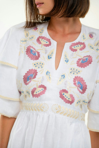 Embroidered dress Lybyd white