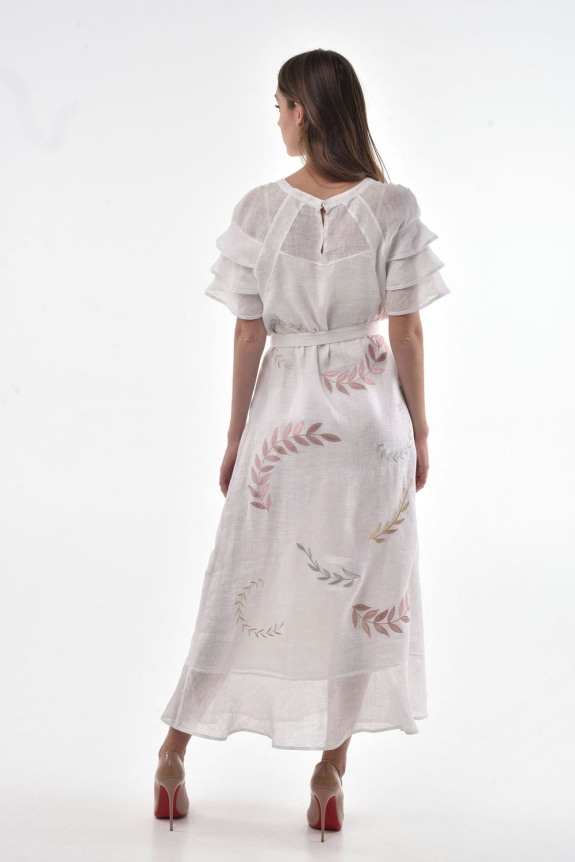 The embroidered dress "Pannochka" is an elegant and gentle Ukrainian image.