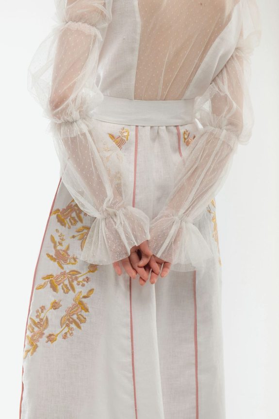 Dress embroidered "Lelyika" - tenderness and traditions in an elegant style