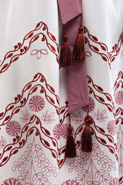 Vestido bordado femenino "Lelia" color leche de 2KOLYORY