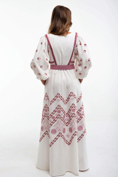 Vestido Bordado Feminino „Lelia” Leite da 2KOLYORY