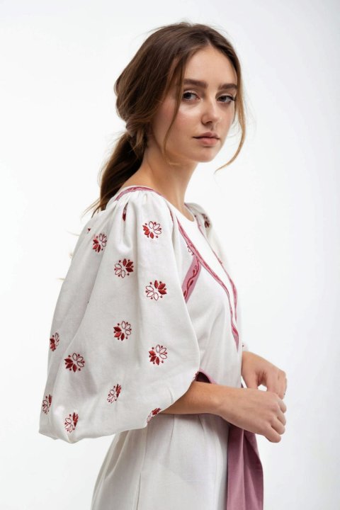 Vestido Bordado Feminino „Lelia” Leite da 2KOLYORY