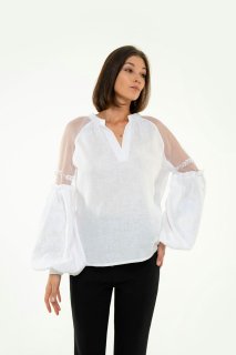 Elegant embroidered blouse ‘Marevo’ – a white accent in Ukrainian style