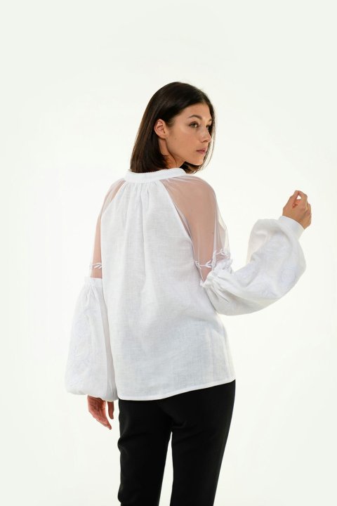 Blusa bordada feminina „Marevo” branca da 2KOLYORY