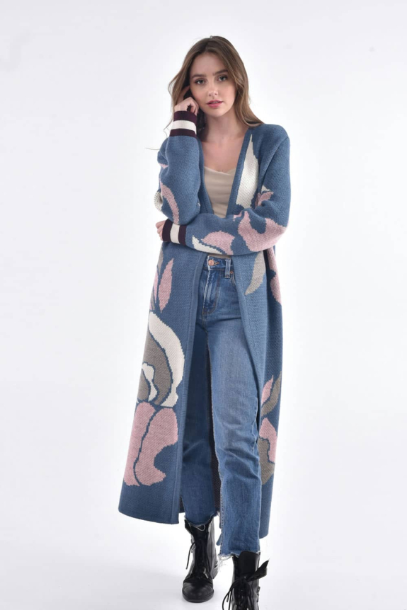 Кардиган в'язаний "Росинка" синій – стиль і комфорт в сучасному виконанні.