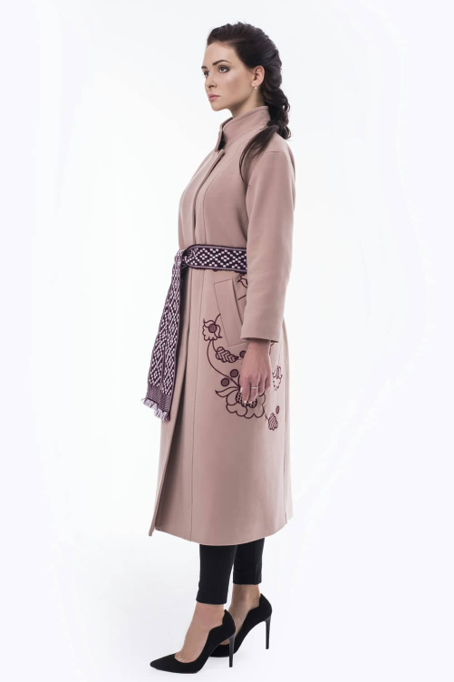 Пальто "Царина" пудра – стильна елегантність і сучасність