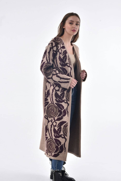 Кардиган в'язаний "Шипшина" беж – затишний і витончений вибір у класичному стилі.