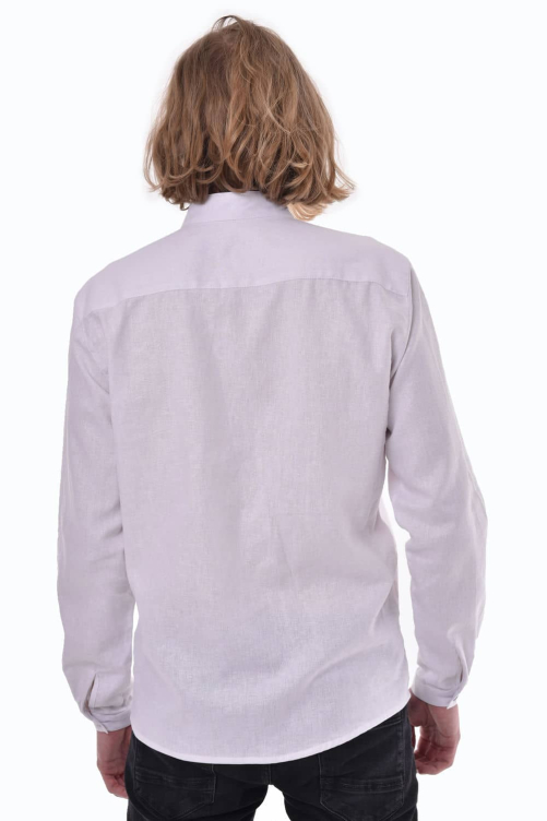 Men's white embroidered shirt "Whisper" - style and tradition