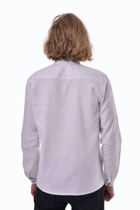 Men's white embroidered shirt "Zvaga" is an exquisite national image