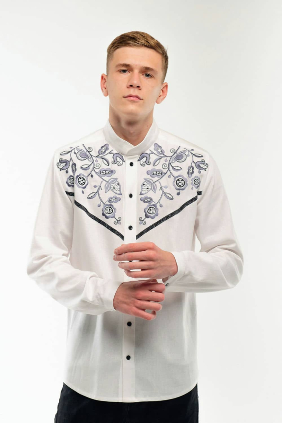 Embroidered shirt for men Znahidka white