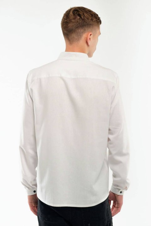 Chemise brodée pour homme "Znahidka" blanche - sophistication et authenticité