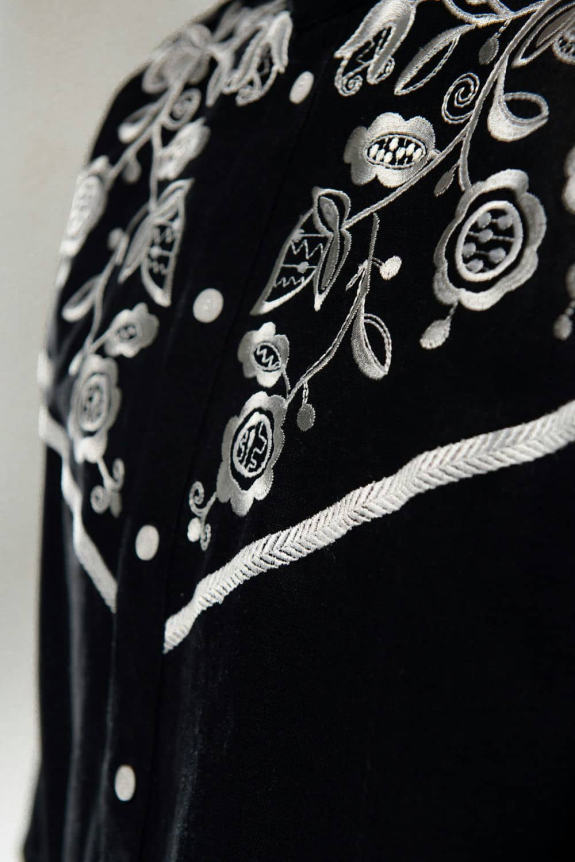 Men's embroidered jacket "Nakhidka" black - elegance and authenticity