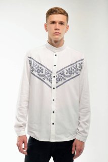 White embroidered men's jacket is a classic that emphasizes the purity of traditions