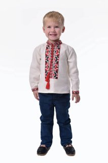 "Oberig" embroidered shirt for boys is a stylish symbol of traditions and protection.