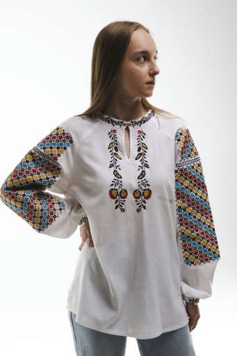 Women's embroidered shirt "Sokalska" white - a classic and exquisite symbol of Ukrainian traditions.