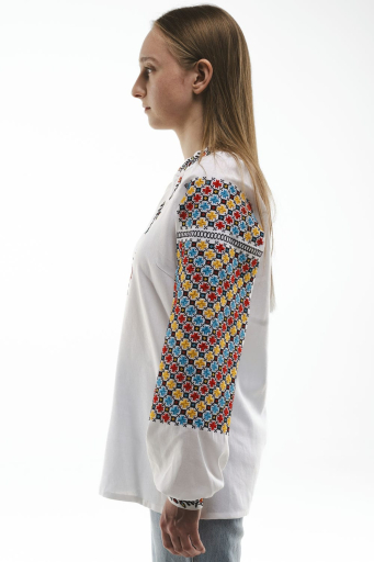 Women's embroidered shirt "Sokalska" white - a classic and exquisite symbol of Ukrainian traditions.