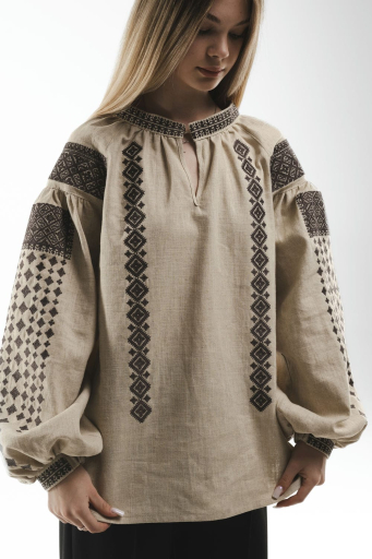 Women's embroidery Tomashpil gray