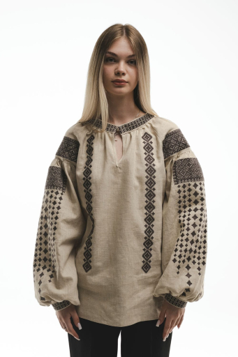 Women's embroidery Tomashpil gray