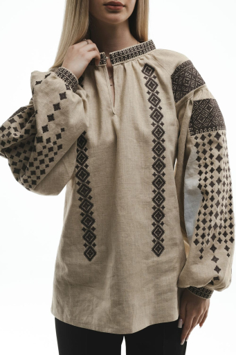 Vyshyvanka women's Tomashpil gray - elegance and tradition in every detail.