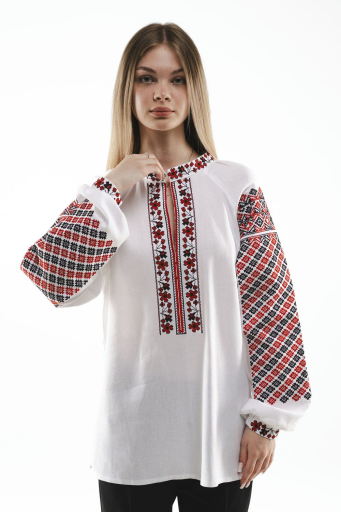 Women's embroidered Frankivska white - tenderness and traditions in an elegant style.