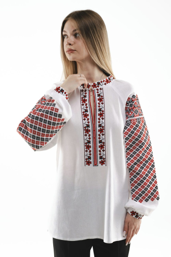 Women's embroidered Frankivska white - tenderness and traditions in an elegant style.