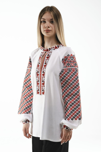 Women's embroidered Frankivska white - tenderness and traditions in an elegant style.