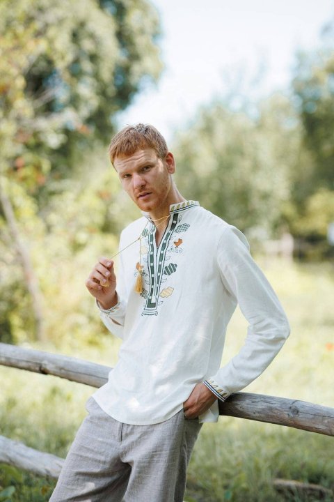 Vyshyvanka pour homme „Ostap” couleur lait par 2KOLYORY