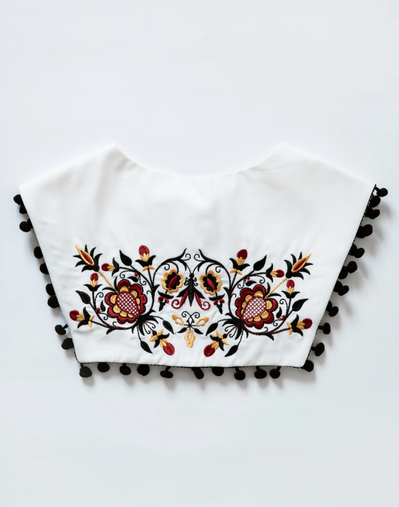 Col-cape brodé „Rose de nuit“ – 2KOLYORY