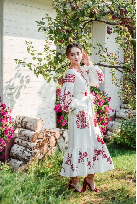 Dress embroidered "Cherry Orchard"