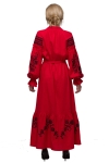 Dress embroidered “Eastern garden” red