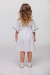 Girl dress embroidered "Awakening" white