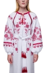 Embroidery dress Gromovytsya claret