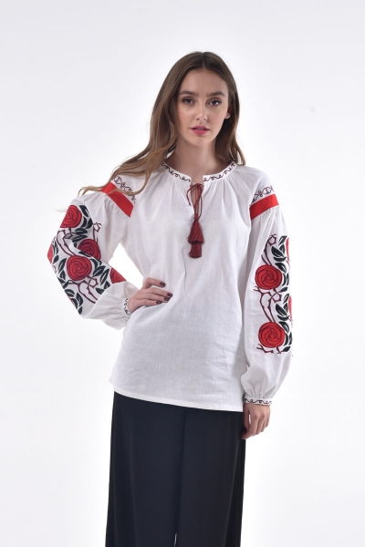 Woman embroidery “Dyka ruzha" white