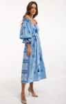 Embroidery dress Barvinok light blue