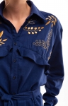 Jumpsuit with embroidery Sutsvittya dark blue