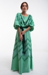 Embroidered dress Lelya green